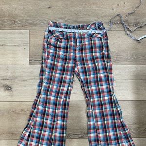 Free people size 2 flare plaid pant